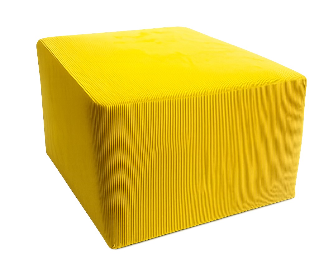 NapStack ottoman folded into its compact seating position