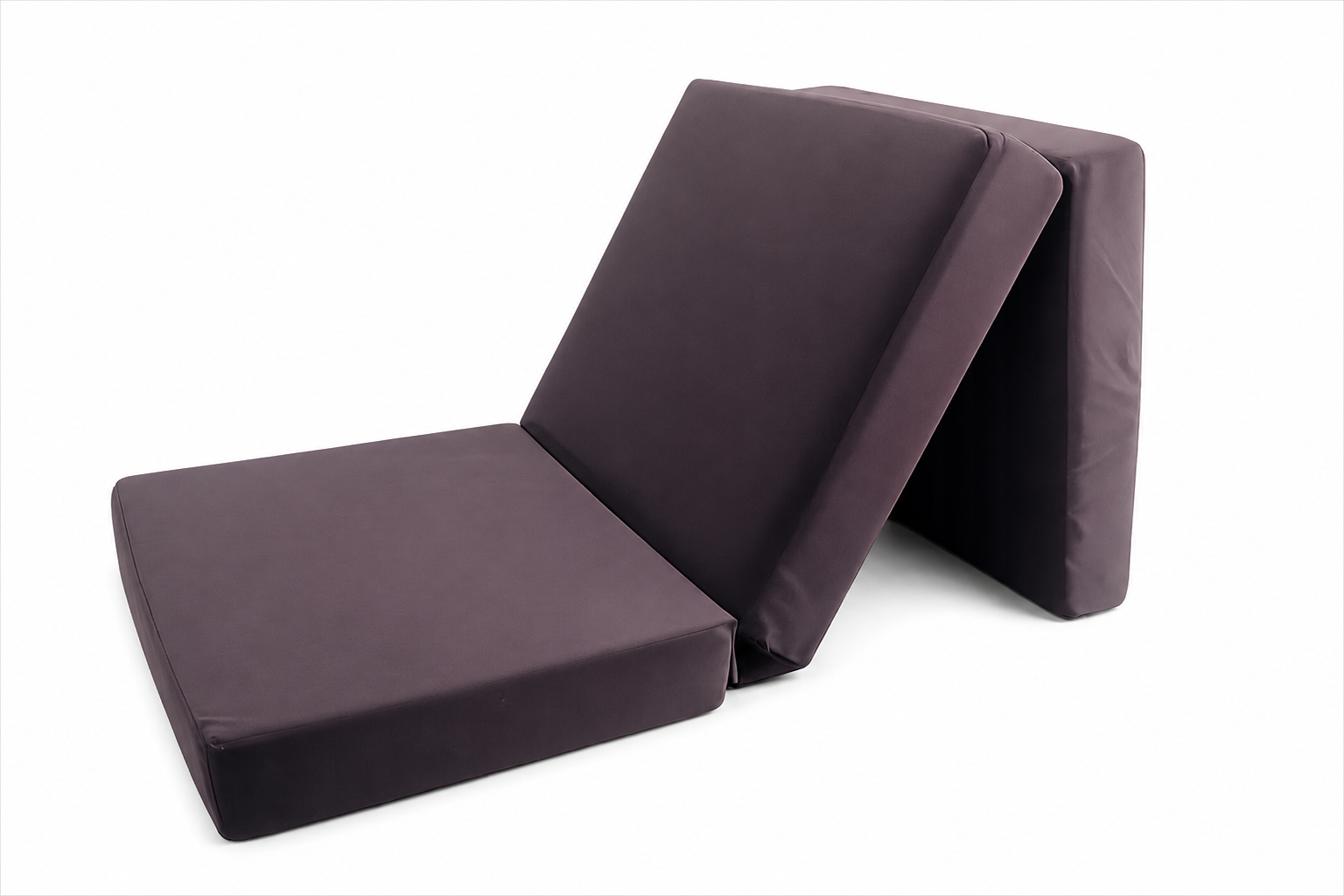 NapStack three-section foam sleeper unfolding into a flat bed